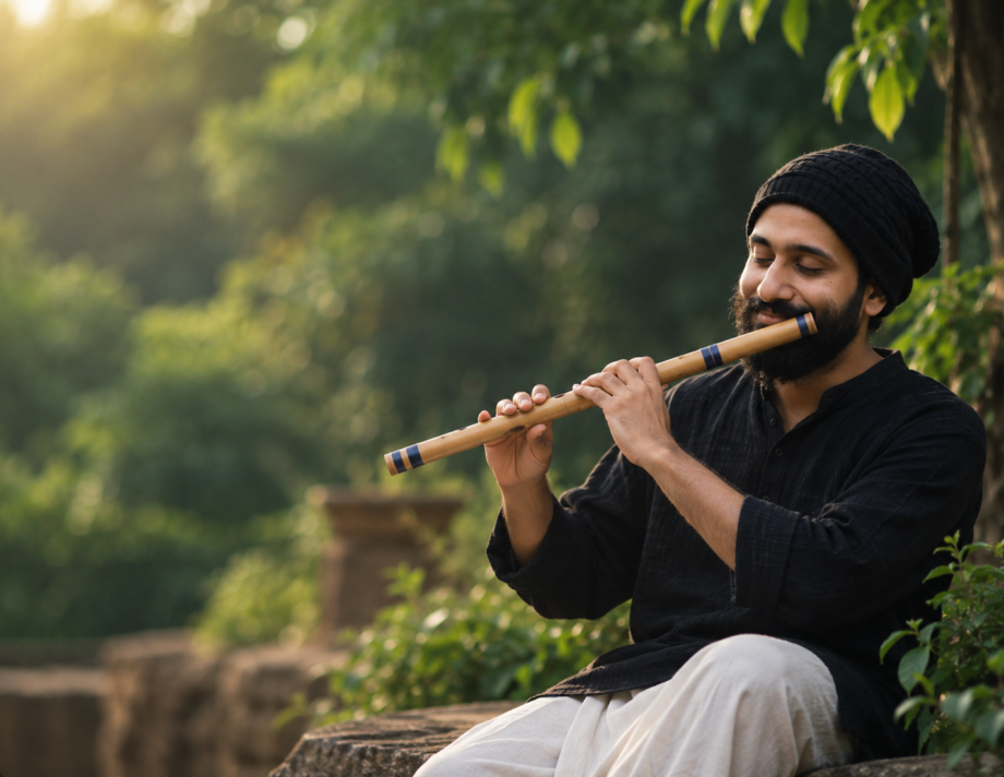 Rahul Krishnan playing the bansuri